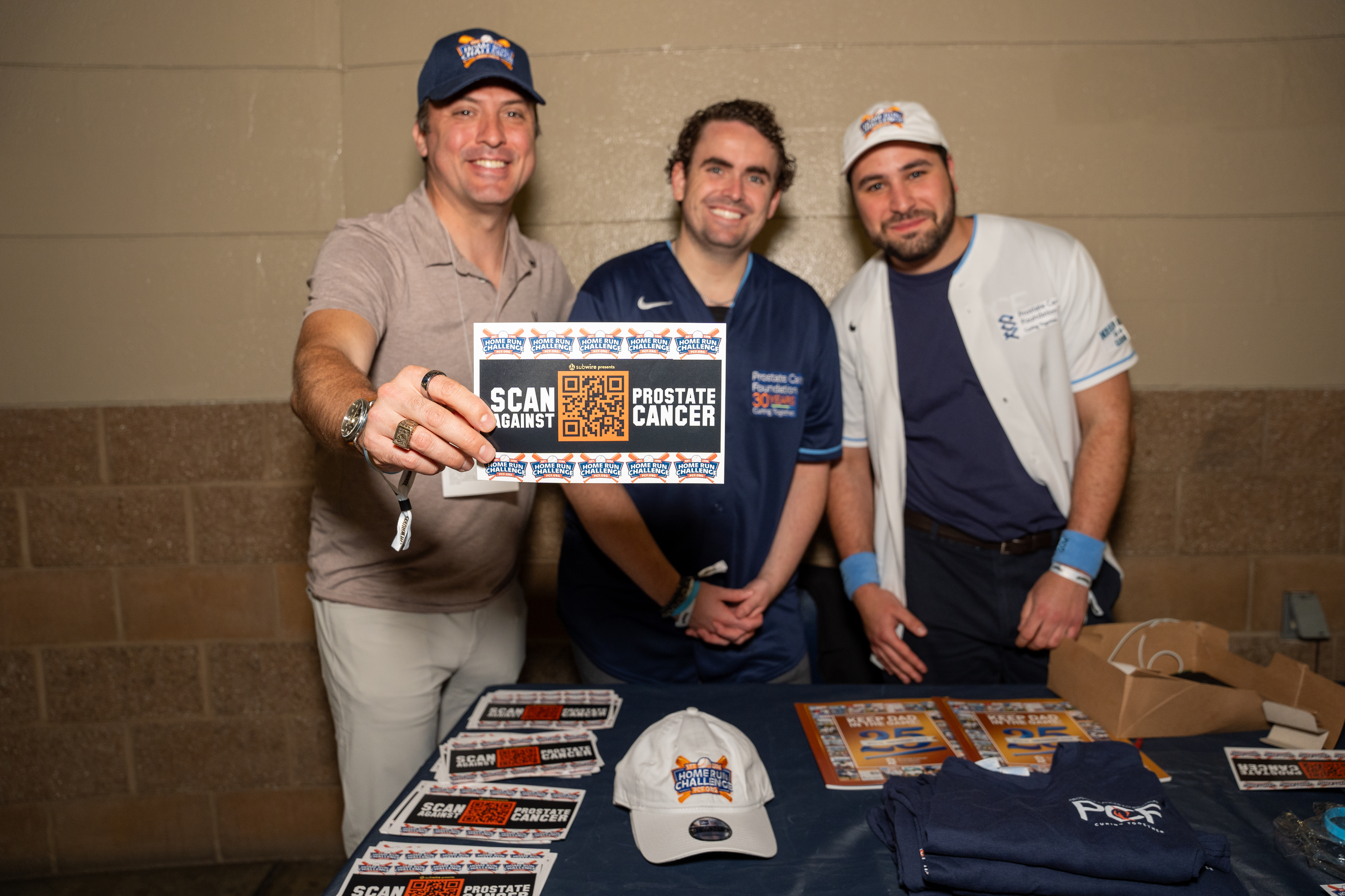 Fan using SubWire mobile app at baseball stadium