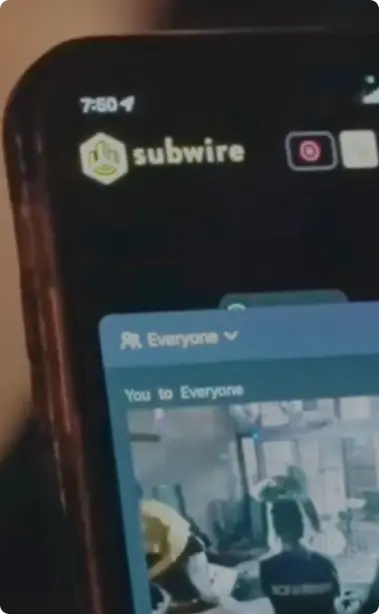 SubWire app broadcasting feature